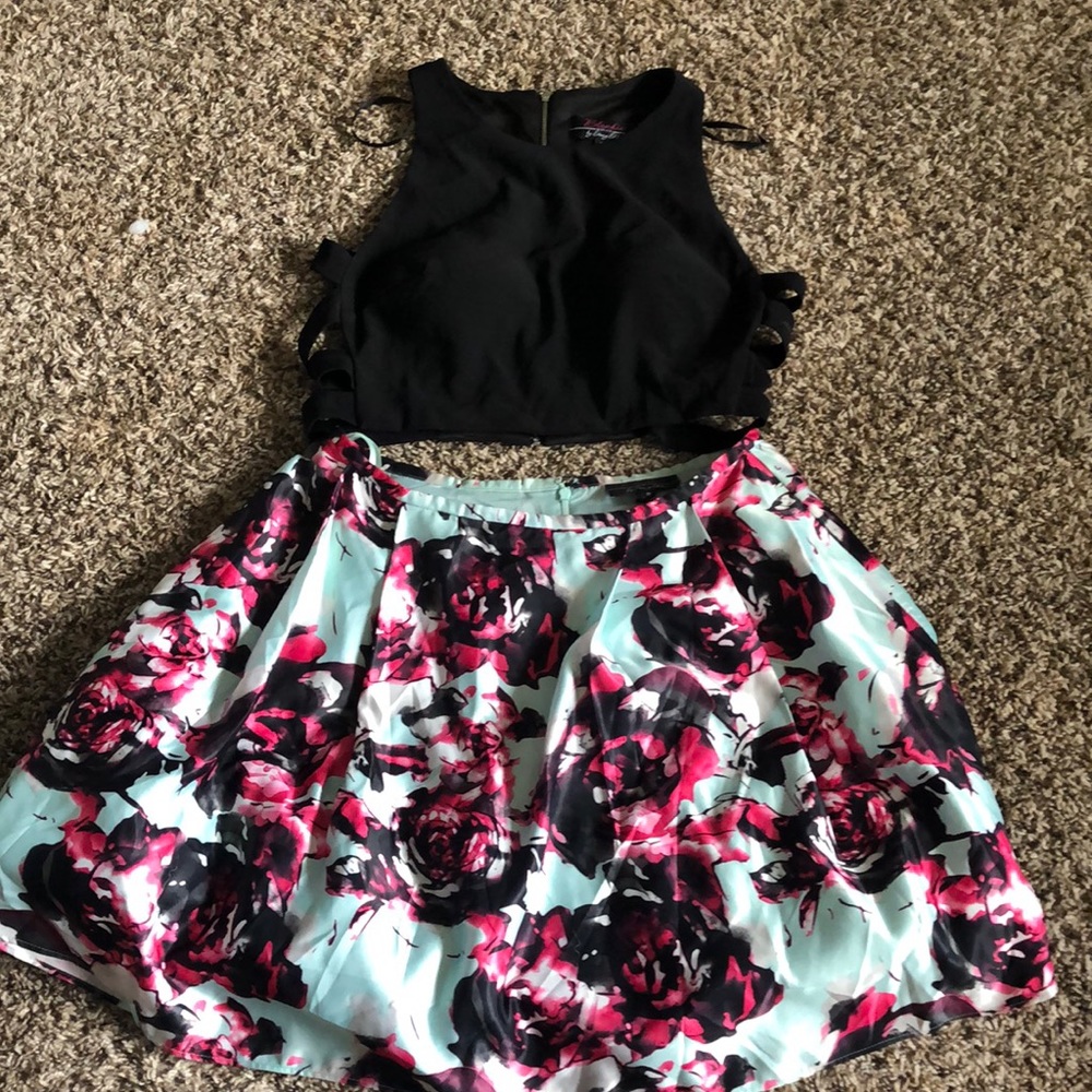 Blue and Pink Formal Dress